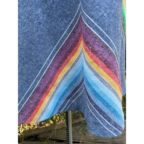 Vintage 1970's Rainbow Chevron Skirt Boho HIppy Size Small - Picture 5 of 15
